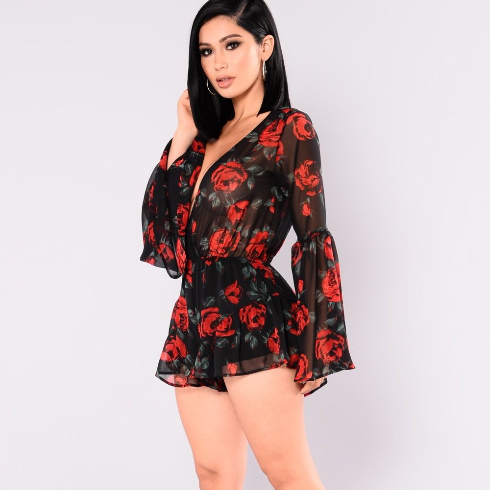 COPY - Fashion Nova Rose Floral Romper